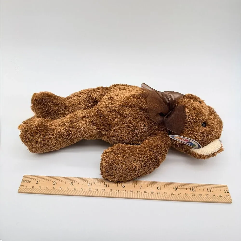 Mary Meyer Stuffed Plush Dark  Chocolate Brown Teddy Bear Beanbag Beans Toy